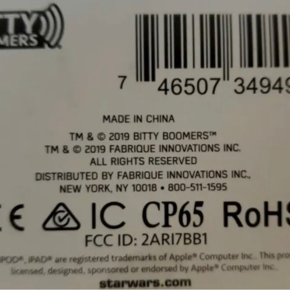 New! Disney Star Wars Chewbacca Rechargeable Portable Bluetooth Wireless Speaker - Picture 3 of 3